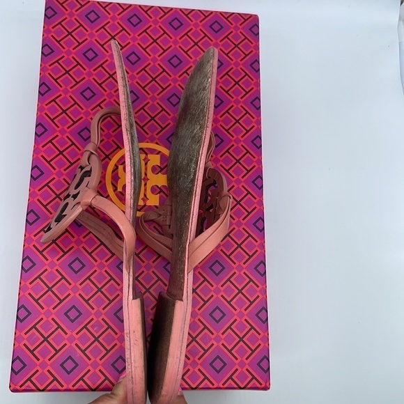 Tory Burch Tramonto Pinkish Miller square toe knotted thong sandals 7 - Picture 6 of 6